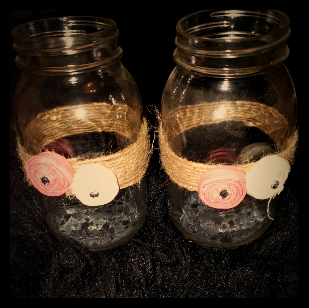 Decorated Mason jars